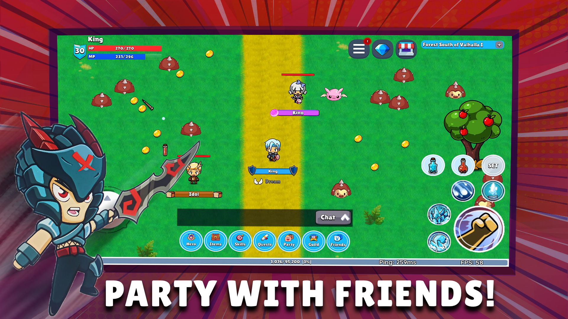 Party with friends