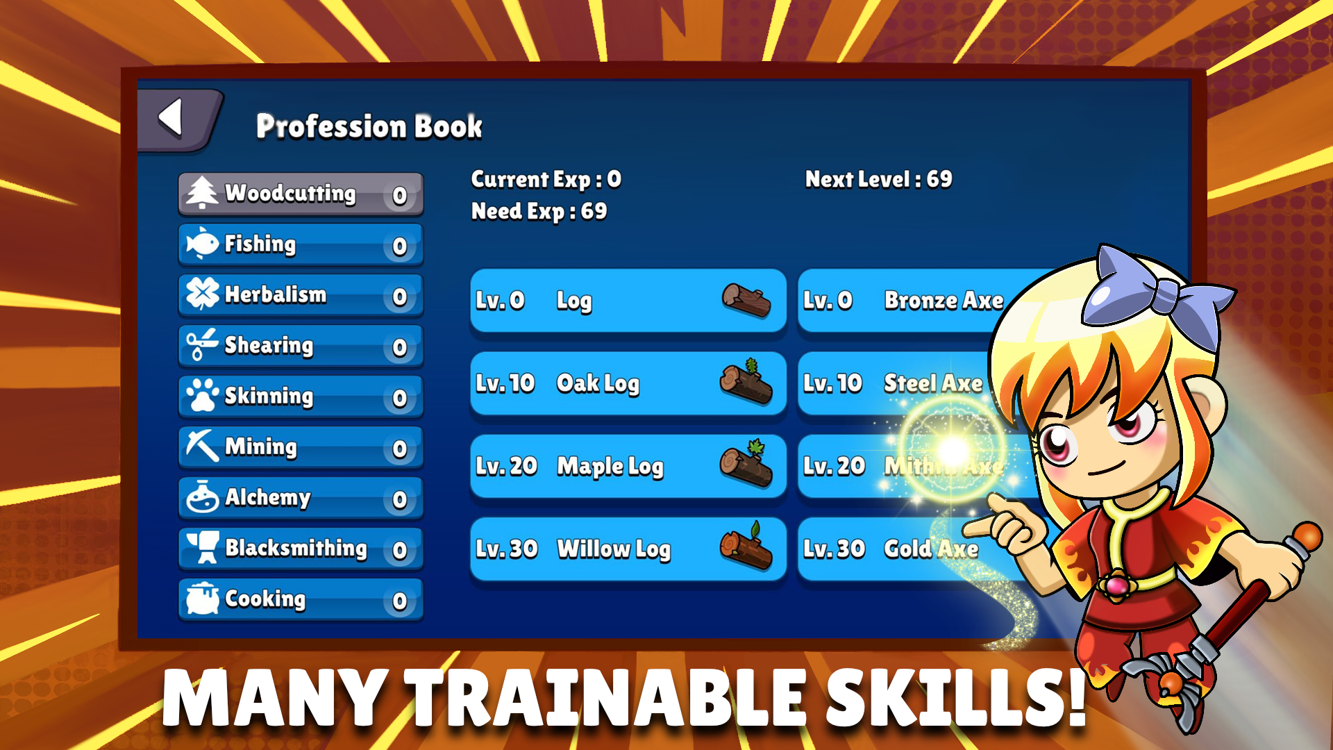 Many trainable skills