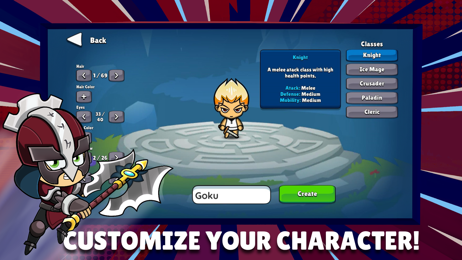 Customize your character